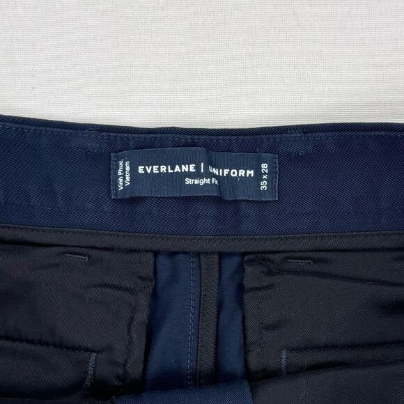 Everlane Uniform Mens Straight Leg Chino Pant 35 x 28 Navy Blue - Picture 5 of 14